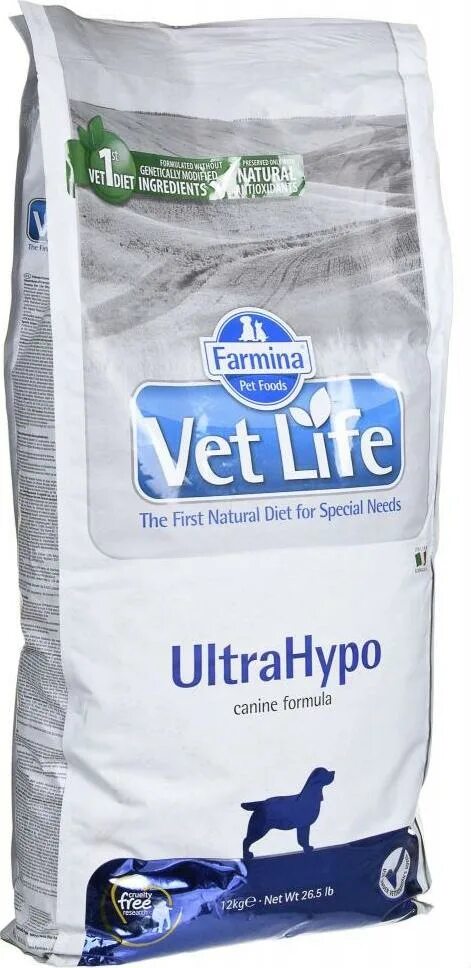 Farmina vet life 12 кг. Farmina ULTRAHYPO корм для собак. Vet Life ULTRAHYPO для собак. Фармина ультрагипо для собак. Farmina vet Life ULTRAHYPO для собак.