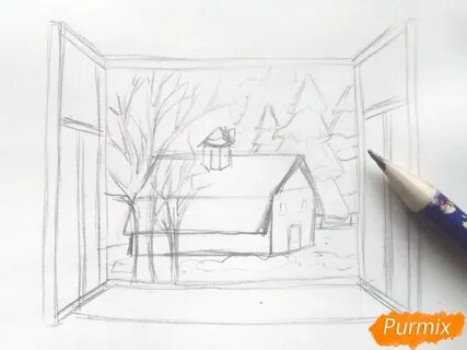 Как нарисовать вид из окна