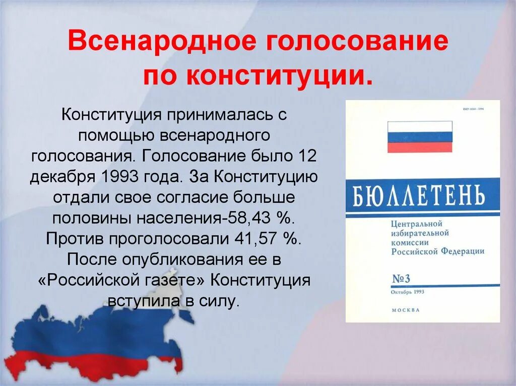 Голосование согласно конституции