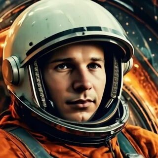 "Gagarin" — image created in Shedevrum.