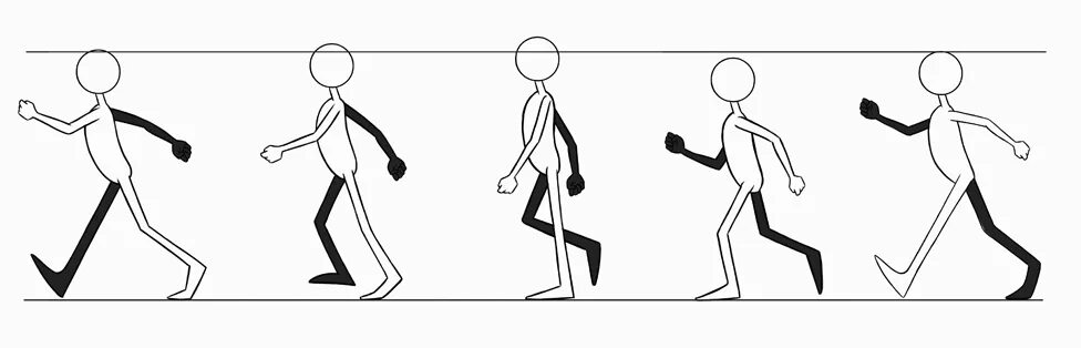 Тест будь в движении. Походка анимация схема. Раскадровка ходьбы. Раскадровка ходьбы для анимации. Анимация ходьбы.