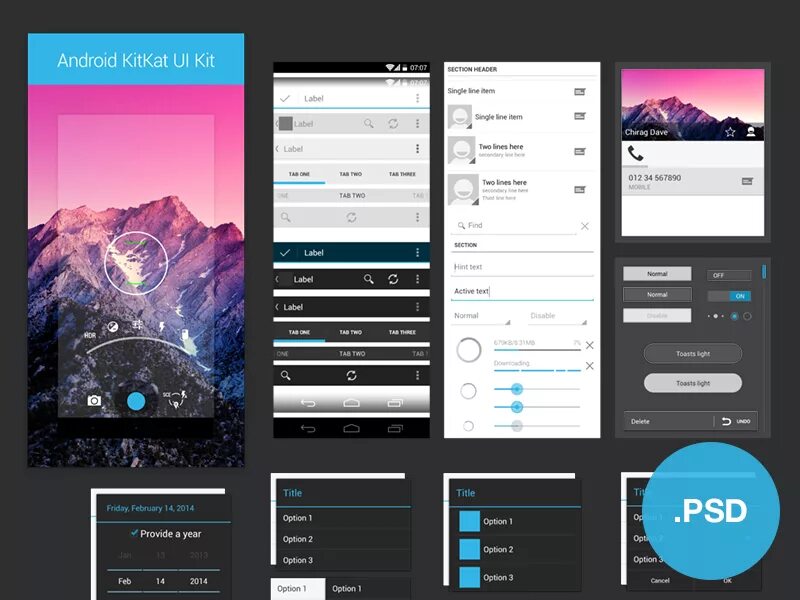 Ui psd. Интерфейс андроид приложения. android ui kit. ui kit psd. исходники интерфейса приложения.