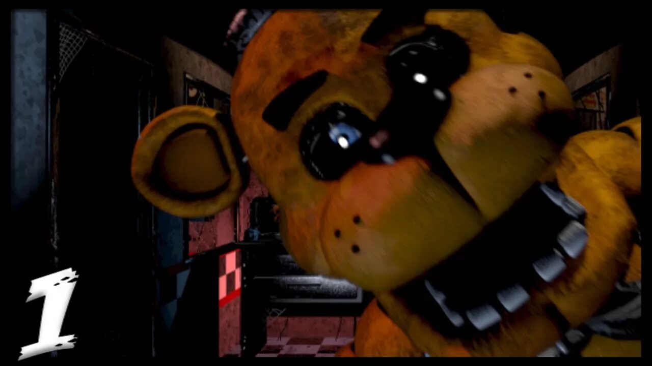 Фредди фазбер 5 часть. FNAF 1 скример Фредди. Скример Фредди ФНАФ 1.