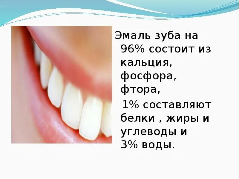 Фтор признаки. Из чего состоит эмаль зуба. Состав зубной эмали.