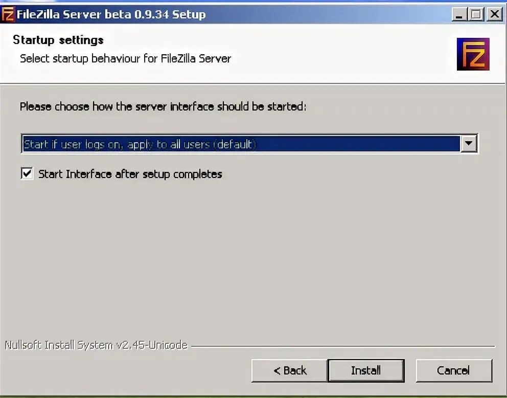 Install aborted. FILEZILLA Server interface. Настройка подключения к серверу в программе FILEZILLA. FILEZILLA Server 1.3.0 как Отобразить значок в трее?.