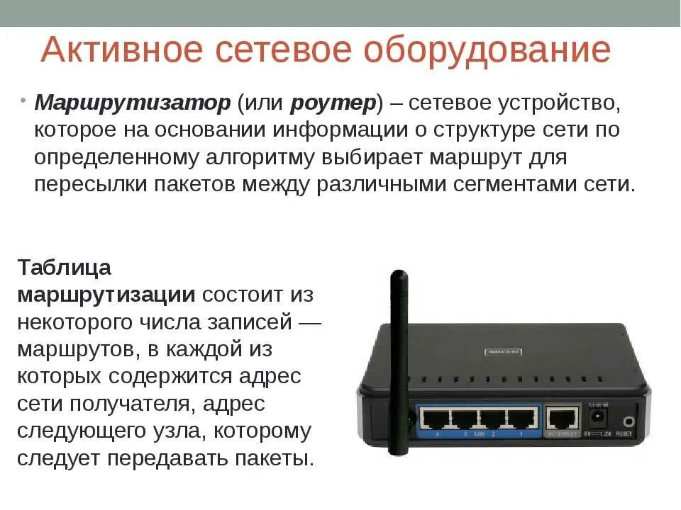 На основании информации установлено. Сетевое оборудование. Пассивное сетевое оборудование. Активное сетевое оборудование. Маршрутизатор для локальной сети.