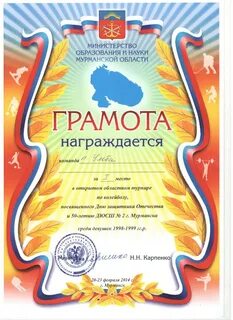 Грамота день защитника