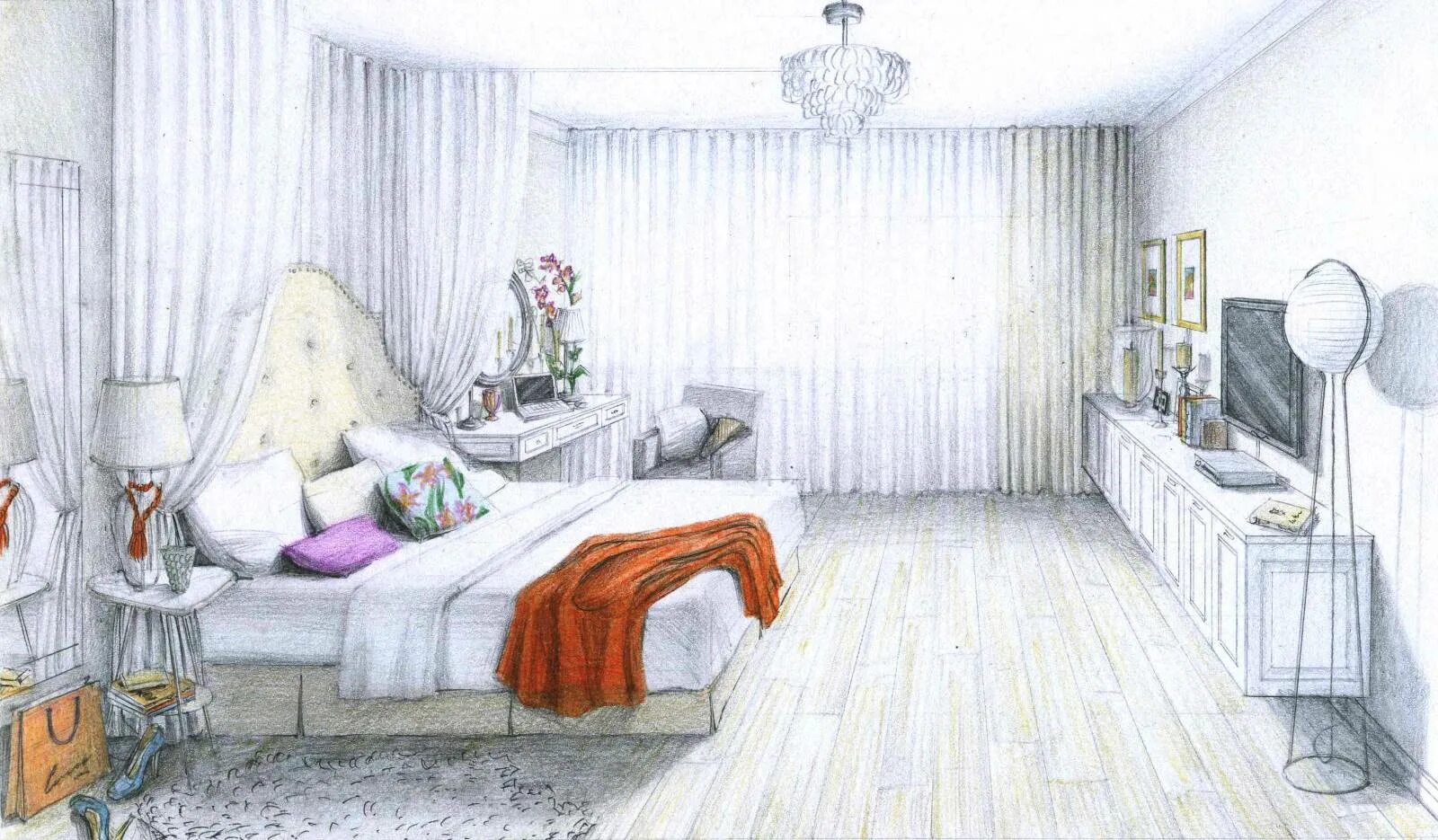 Комната девочки карандашом. Комната девочки карандашом. Дизайнер интерьера рисунок. Интерьер комнаты для срисовки. Эскиз интерьера детской комнаты.