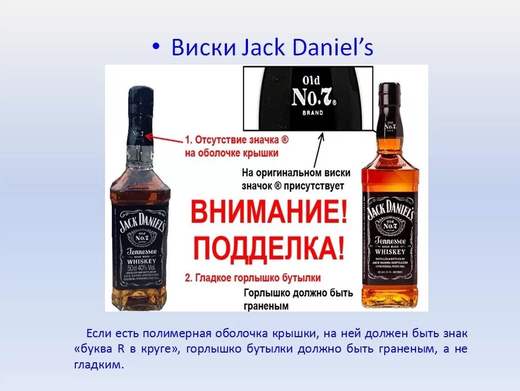 Джек Дэниэлс виски отличить подделку.