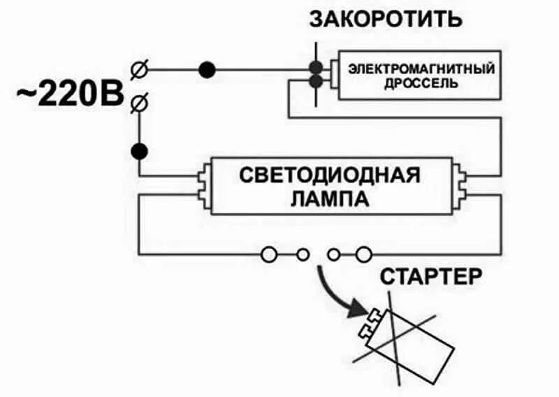 Т 8 220. Схема включения диодной лампы вместо люминесцентных. Схема подключения диодных ламп вместо люминесцентных ламп. Схема подключения светодиодной лампы т8 220в. Схема подключения светодиодной лампы вместо люминесцентных.