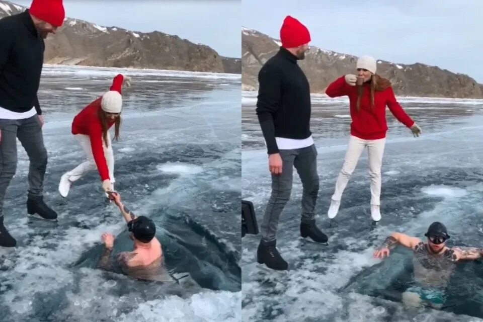 Ноги в ледяную воду