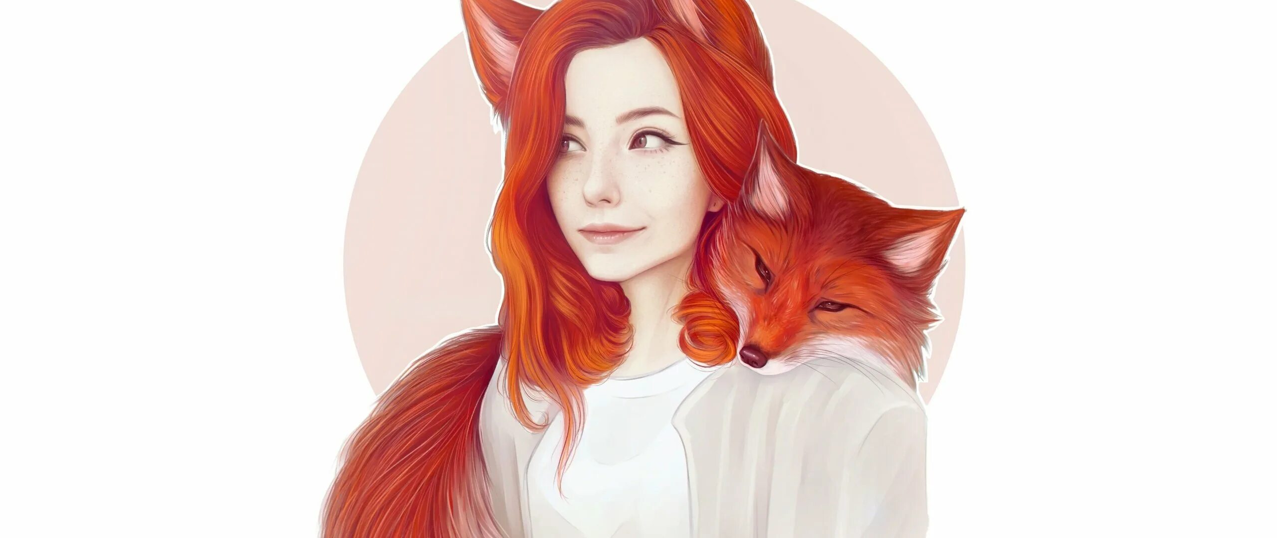 Ai fox. Девушка лисица. Девушка Лисичка. Рыжая девушка арт.