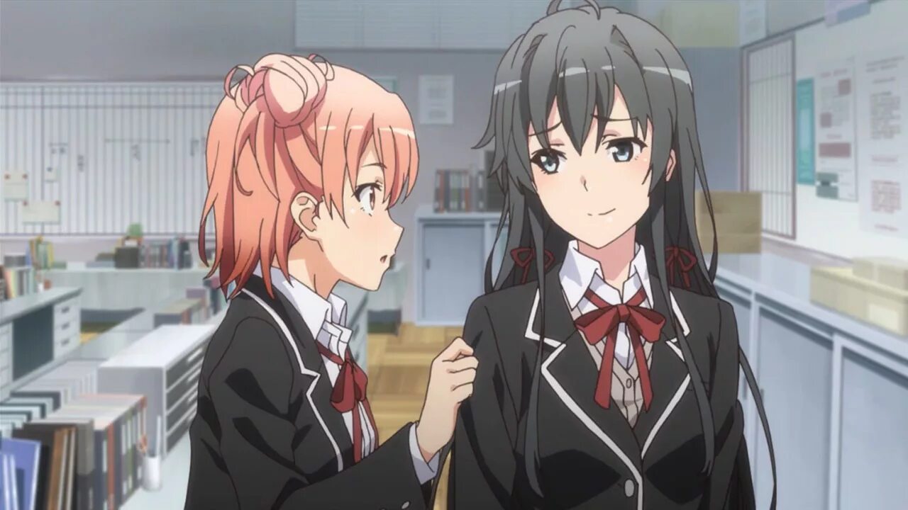 Мои розовые школьные дни сплошной обман. Юкино аниме сплошной обман. oregairu аниме. аниме &quot;как и ожидалось, моя школьная романтическая жизнь не удалась 3&quot;. моя школьная романтическая жизнь не удалась юкино.