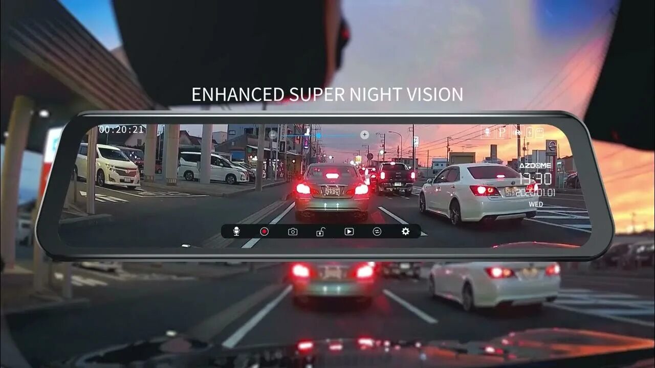 Stream media rearview mirror. Машина cam. streaming media smart rearview mirror.