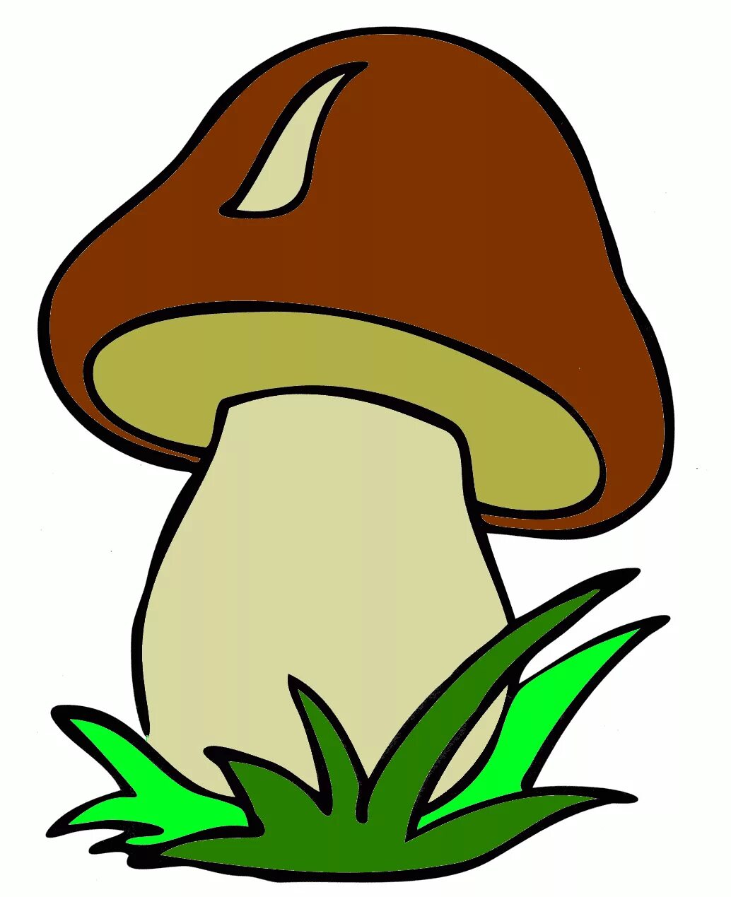 Гриб рисунок для детей. Гриб подосиновик рисунок. Гриб подосиновик раскраска для детей. Боровик и белый гриб для детей. Гриб мультяшный.