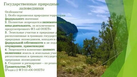Состав особо охраняемых территорий и объектов