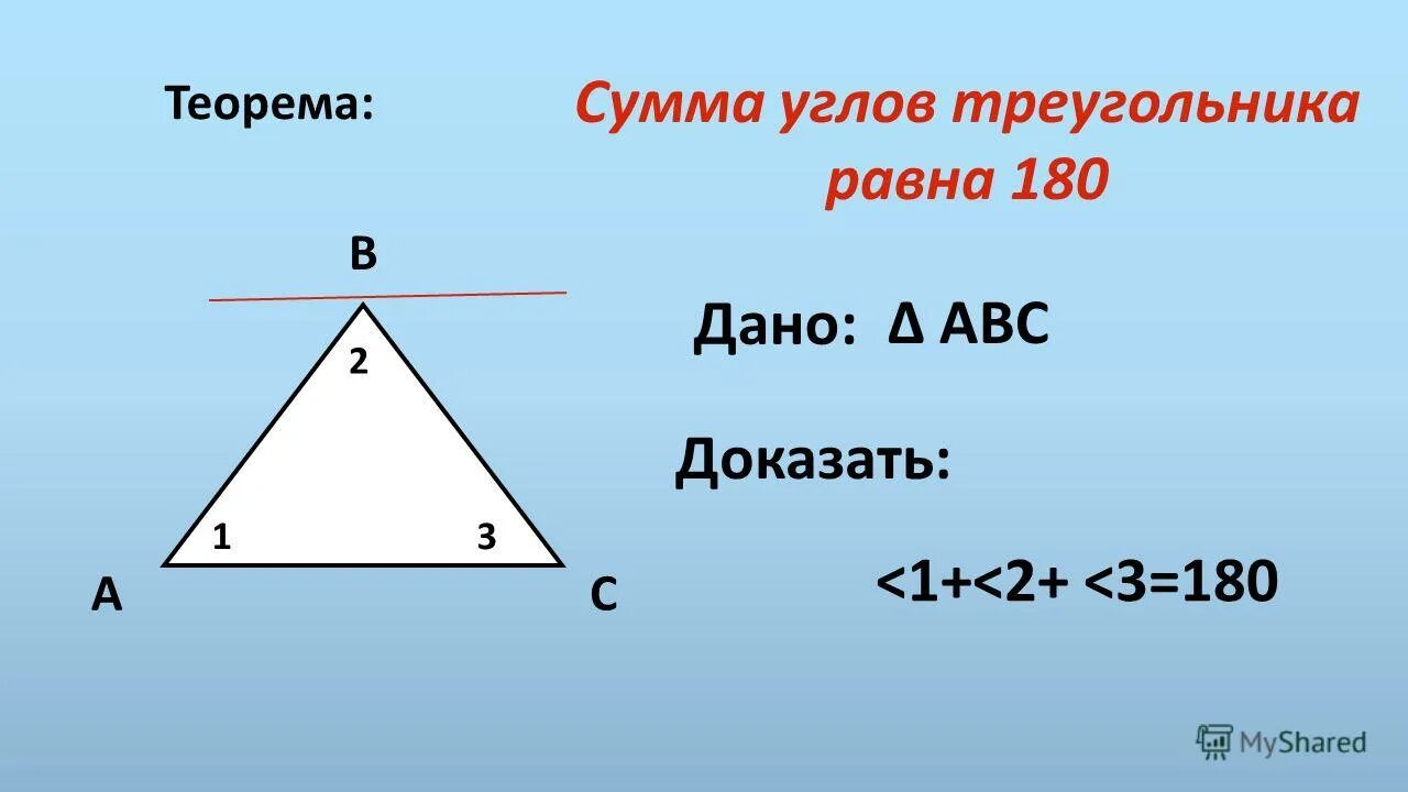 Сумма углов всегда равна 180. Доказательство теоремы о сумме углов треугольника 7 класс. Сумма углов всегда равна 180. Теорема. Треугольник сумма углов треугольника.