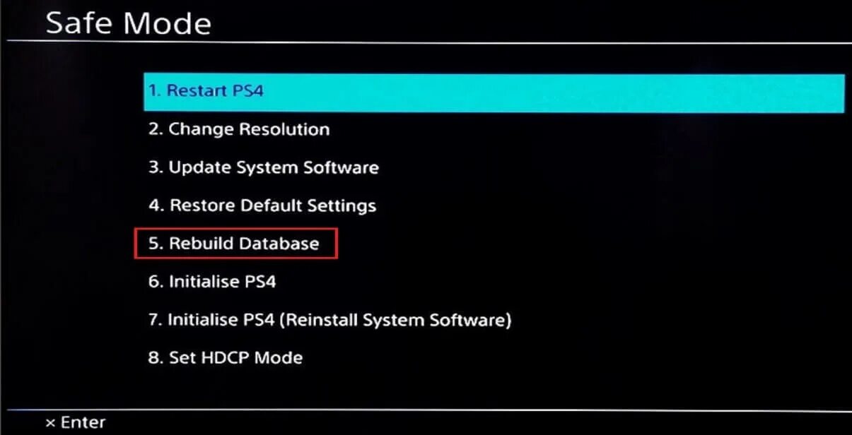 Реконструировать базу данных ps4. Безопасный режим playstation 4. данные не могут быть использованы ps4.