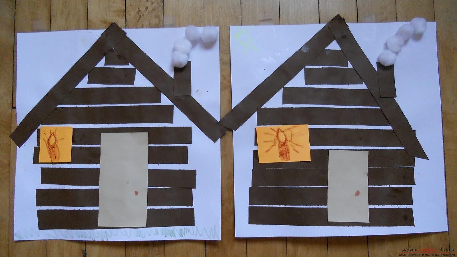 Конструирование избушки. Поделка домик из бумажных трубочек. Макет дома для детского сада. Конструирование избушка. Конструирование избушка.