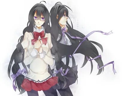 akemi homura braids glasses mahou shoujo madoka magica konachan.net.