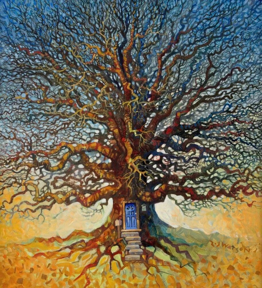 Дерево Tamanu Tree. Древо жизни (Tree of Life (2020)) мил хил. Дерево живопись. Картина деревья.