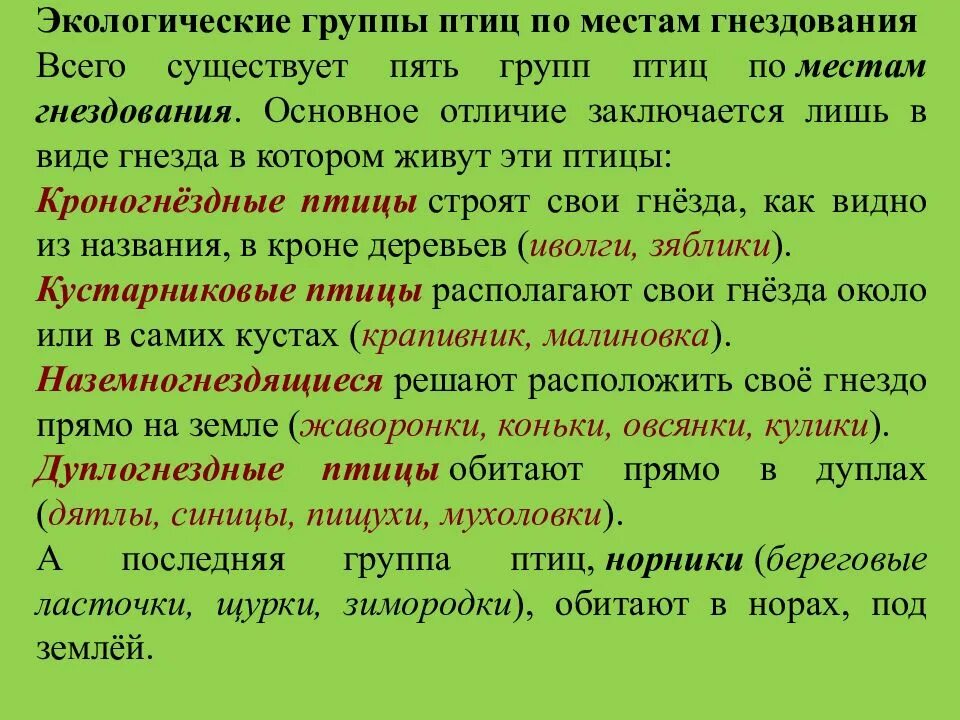 Экологические группы птиц по месту обитания таблица. Экологические группы птиц по типу гнездования. Экологические группы птиц по местам гнездования. Экологические группы Пти. Экологические группы птиц по местам гнездования таблица.