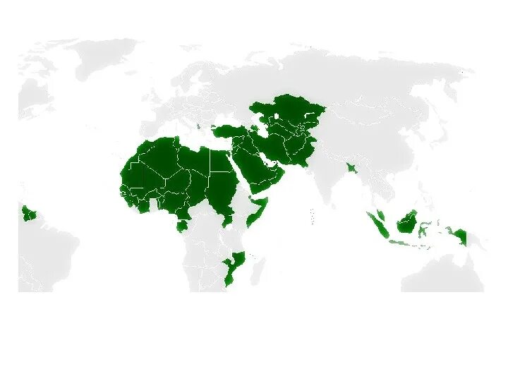 Мусульманский мир карта.