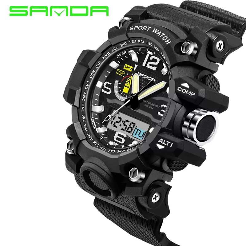 Водонепроницаемые часы для плавания. Часы Sanda 732. Часы Sanda Sport watch. Часы Sport watch Sanda водонепроницаемые. Наручные часы Sanda 003 Army Green.
