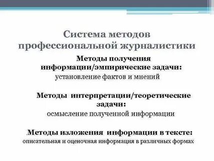 Технология журналистики