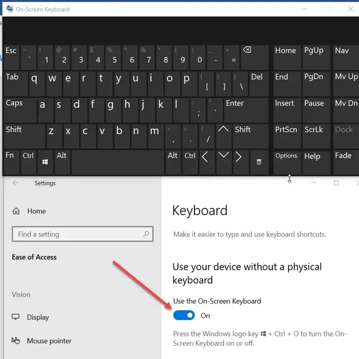 Keyboard settings. Клавиша PGUP. PGUP на клавиатуре. Ease of access Windows.