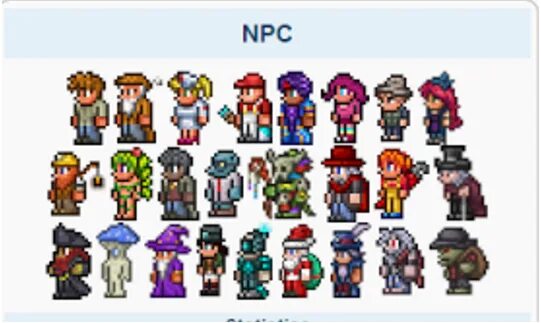 Таблица нпс террария 1. 4. 4. 4. Счастье нпс в террарии 1.