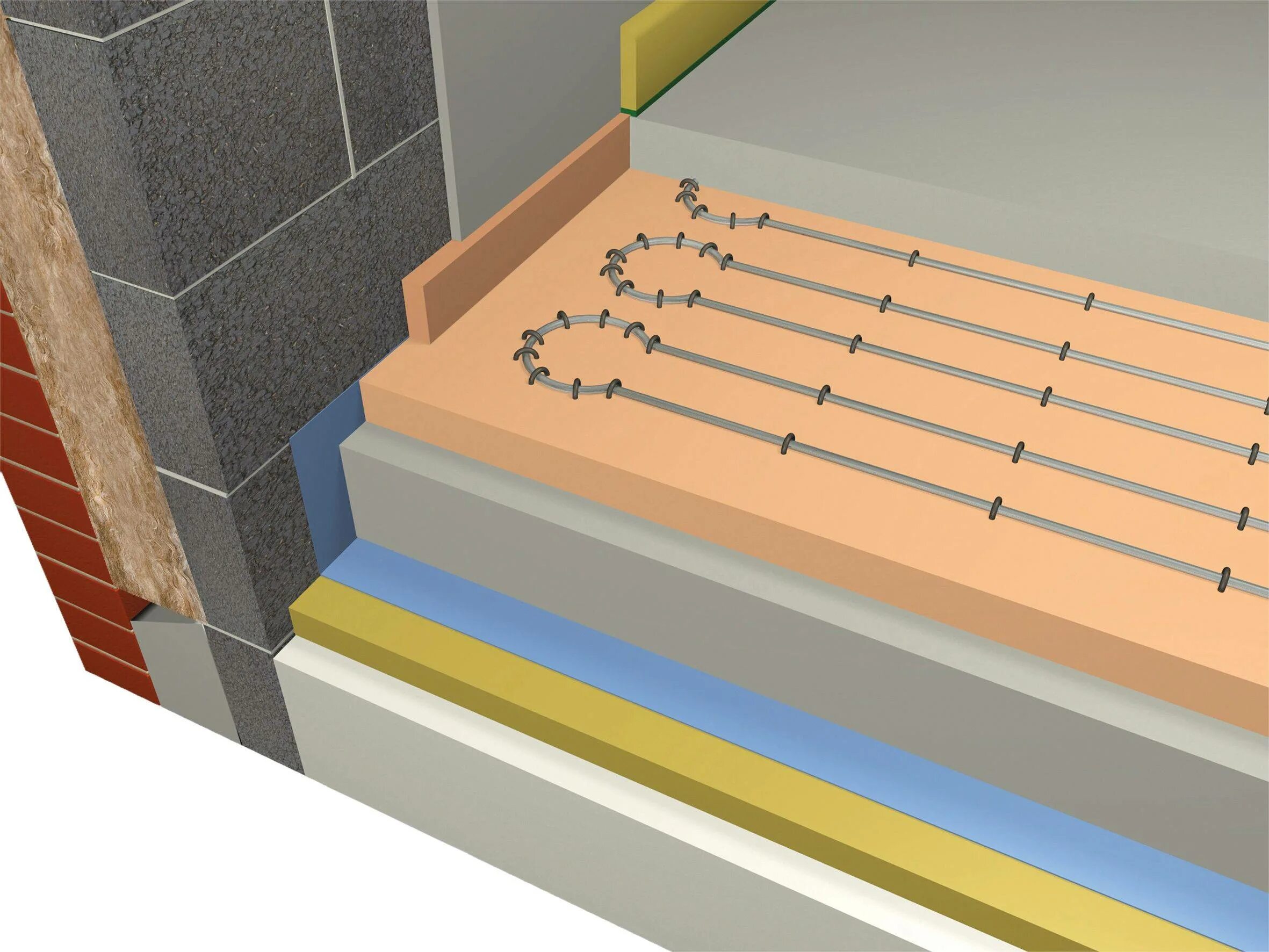 Стяжка пола на пеноплекс 30 мм. Черновая стяжка пола по плитам перекрытия. Плита эппс для теплого водяного пола. Тёплый пол водяной на пеноплекс. Стяжка 20 мм на пеноплекс.