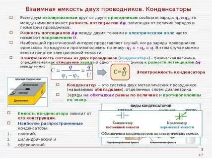От чего зависит емкость конденсатора