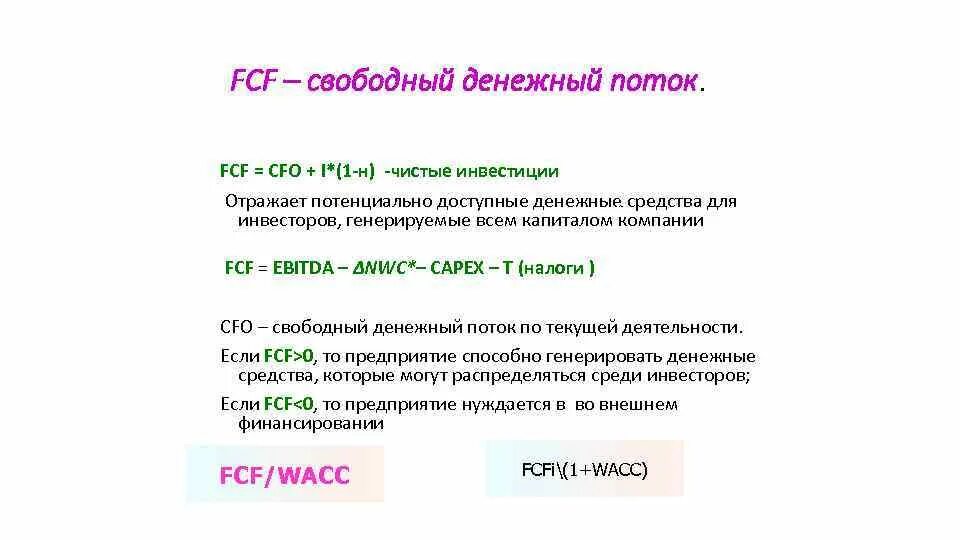 Расчет свободных денежных средств. Свободный денежный поток формула. Свободный денежный поток формула расчета. Свободный денежный поток (FCF). Формула свободного денежного потока FCF.