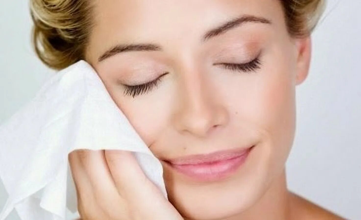 Make up removing. Make up removing