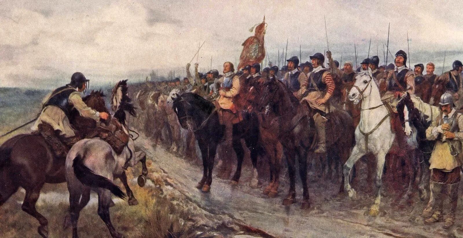 Английская революция войны. Оливер Кромвель битва при Нейзби. Оливер Кромвель битва при Данбаре. Оливер Кромвель в бою.