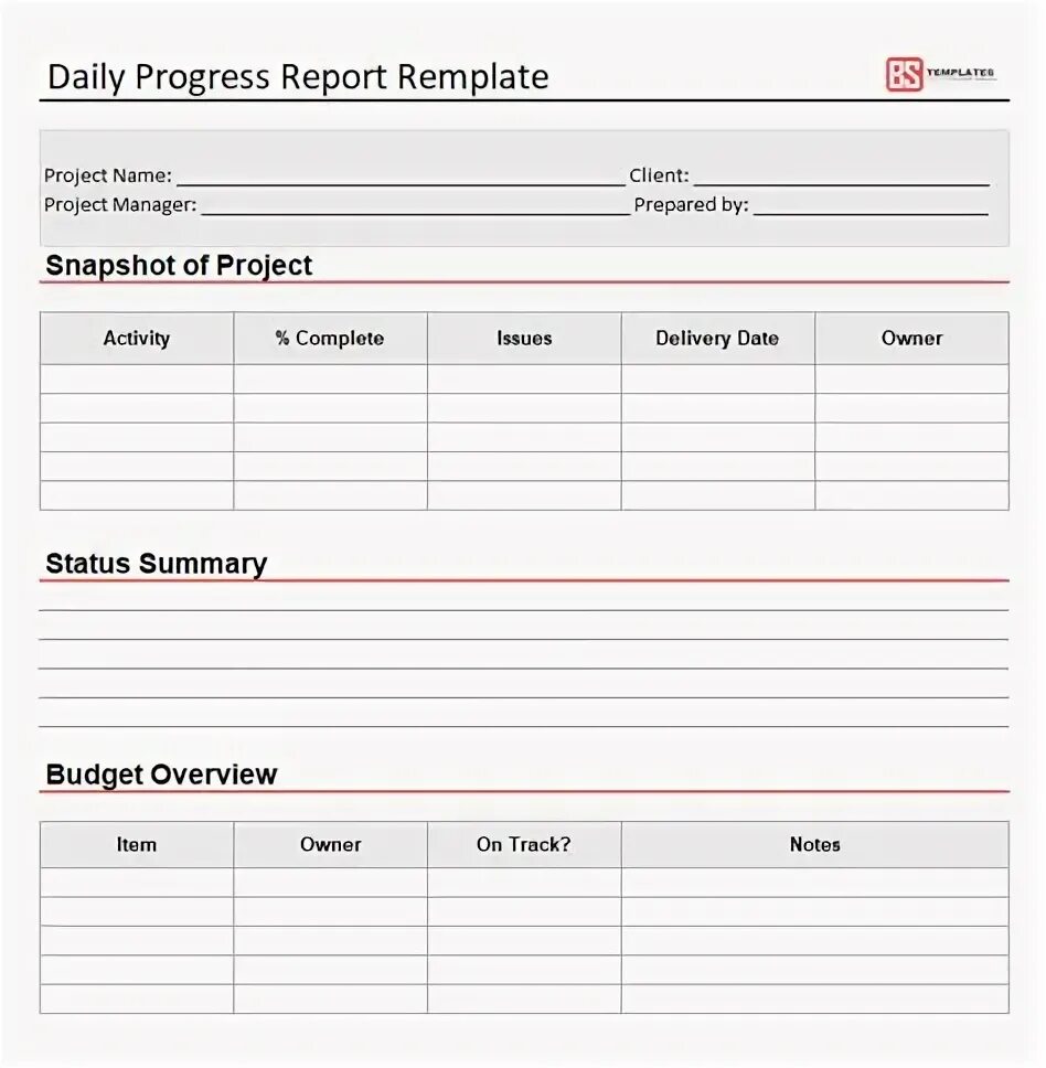 Прогресс репорт. Progress Report Template. Daily Report. Daily Report / ежедневный отчёт.