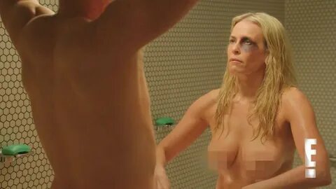 Chelsea Handler was totally nude with some blurring over her breasts and be...