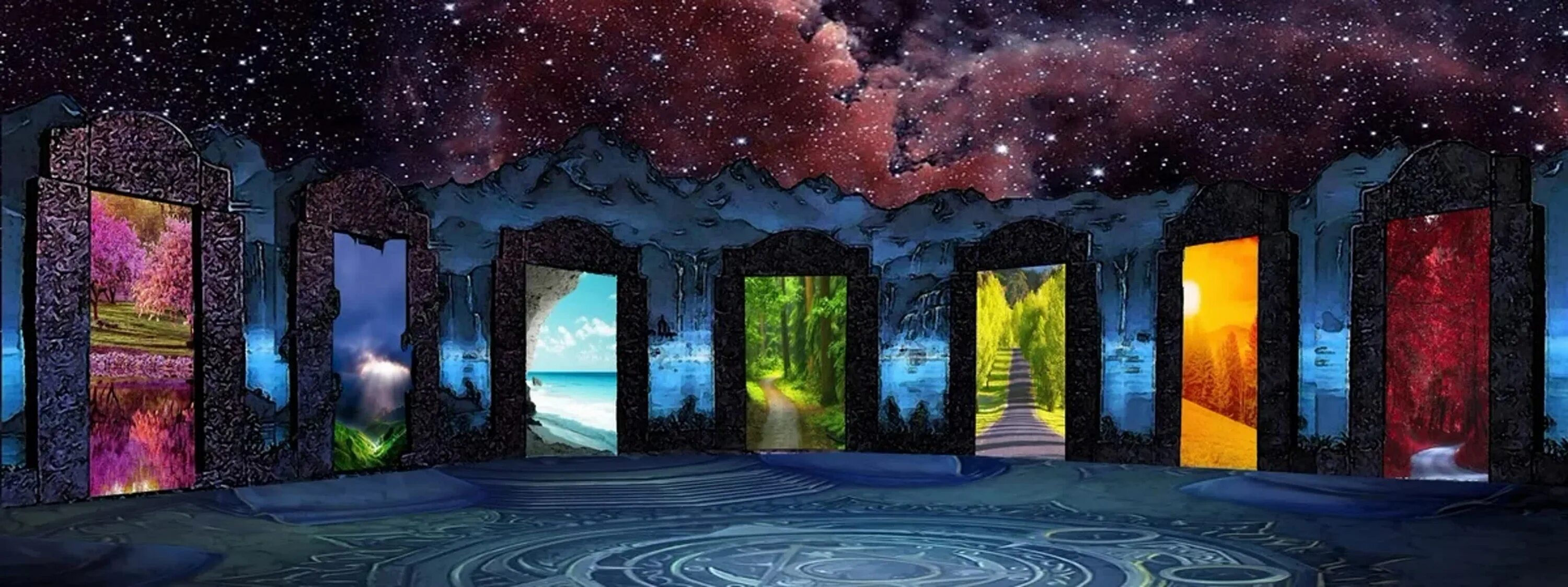Дверь в параллельный мир. Двери в иные миры. Порталы в другие миры. Дверь в пространстве.