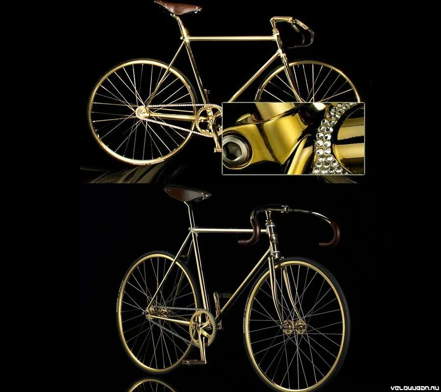 Aurumania Crystal Edition Gold Bike. Дорогие велосипеды. Самый дорогой велосипед. Самый дорогой велосипед в мире.