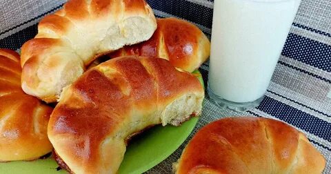 Рогалики на дрожжах с молоком