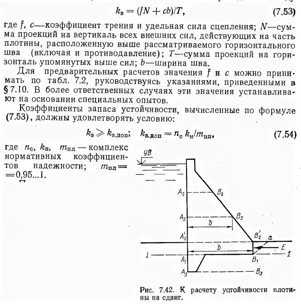 Кривая депрессии. Расчет устойчивости плотины. Устойчивость плотины. Устойчивость плотины. Заложение низового откоса плотины.