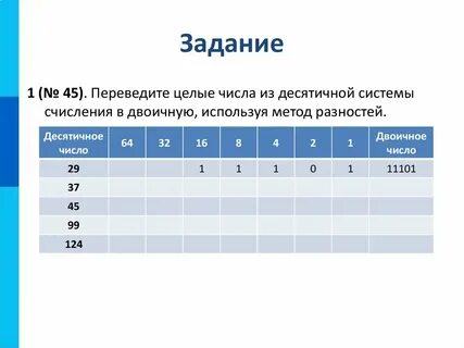 74 в виде десятичного числа