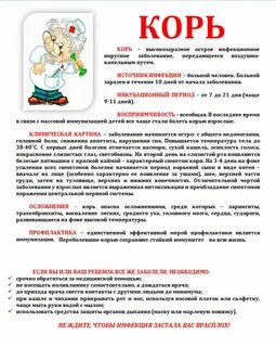 Действия при кори