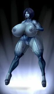 annon, cortana, halo (series), bimbo, high heels, huge ass, huge breasts, n...