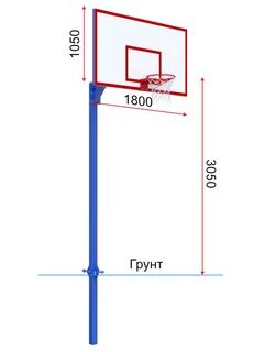 Размер баскетбольной стойки