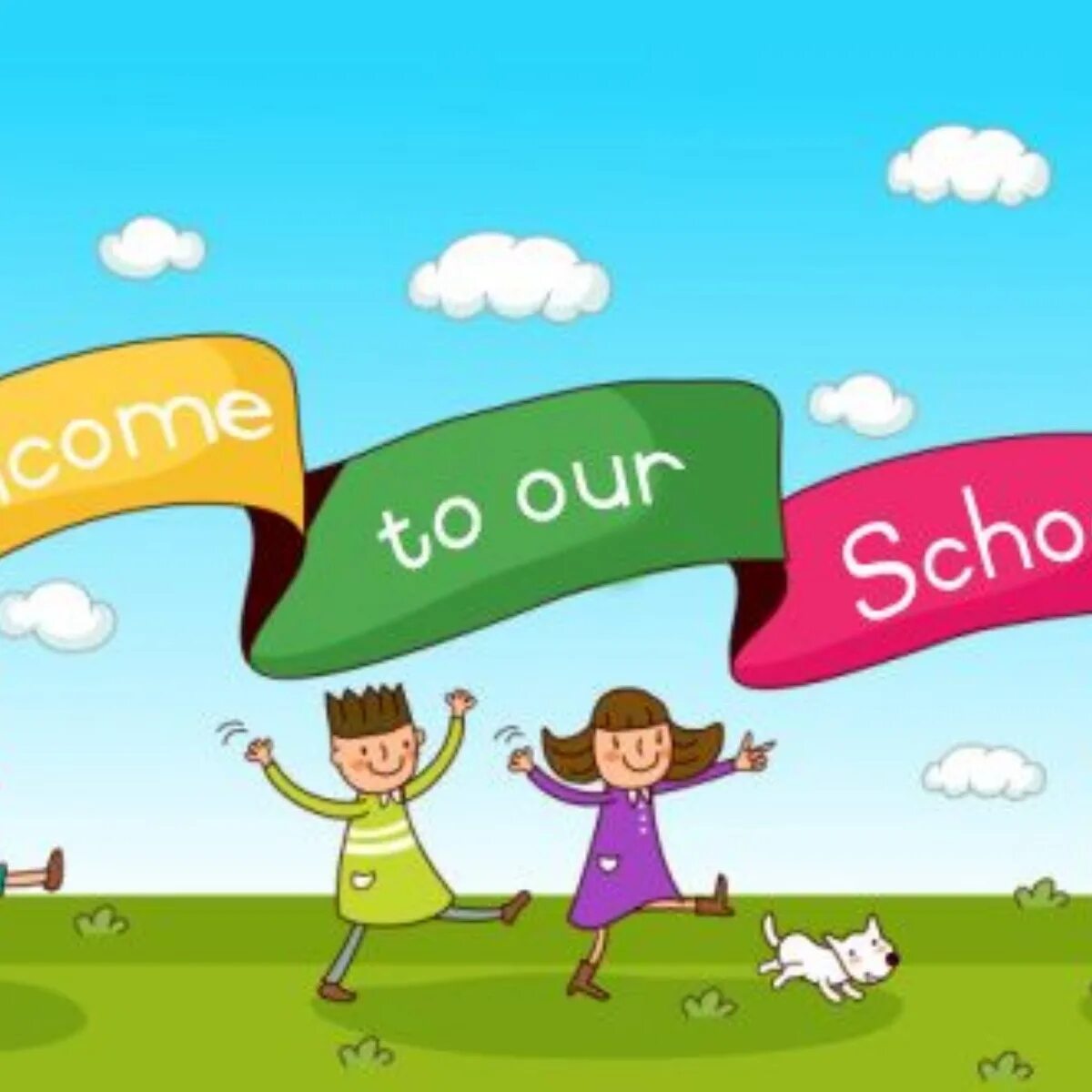 Welcome to rise. Welcome английский для детей. Рисунок our School. Welcome to our School надпись. English Welcome для детей картинка.