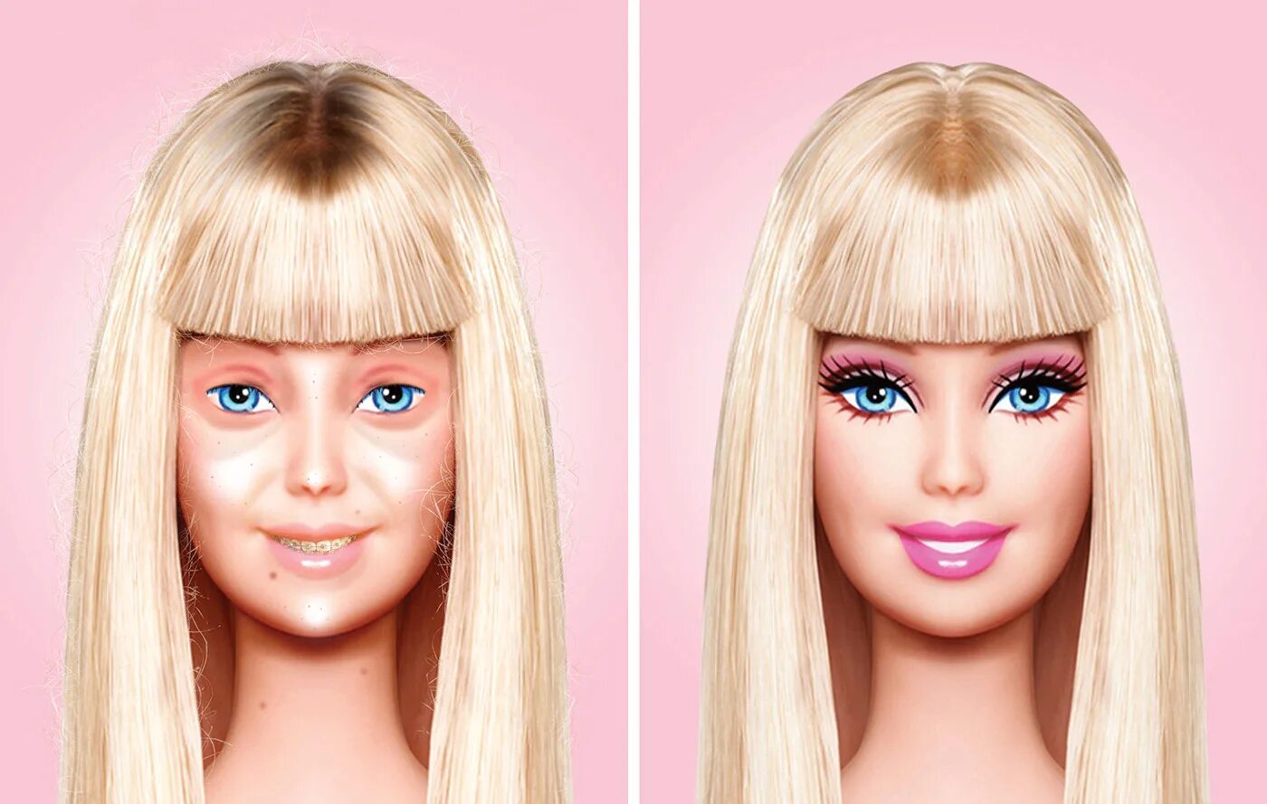 Барби Миллисент Робертс 1959. Барби без макияжа. Макияж куклы Барби. Лицо Барби. Какие волосы были у куклы