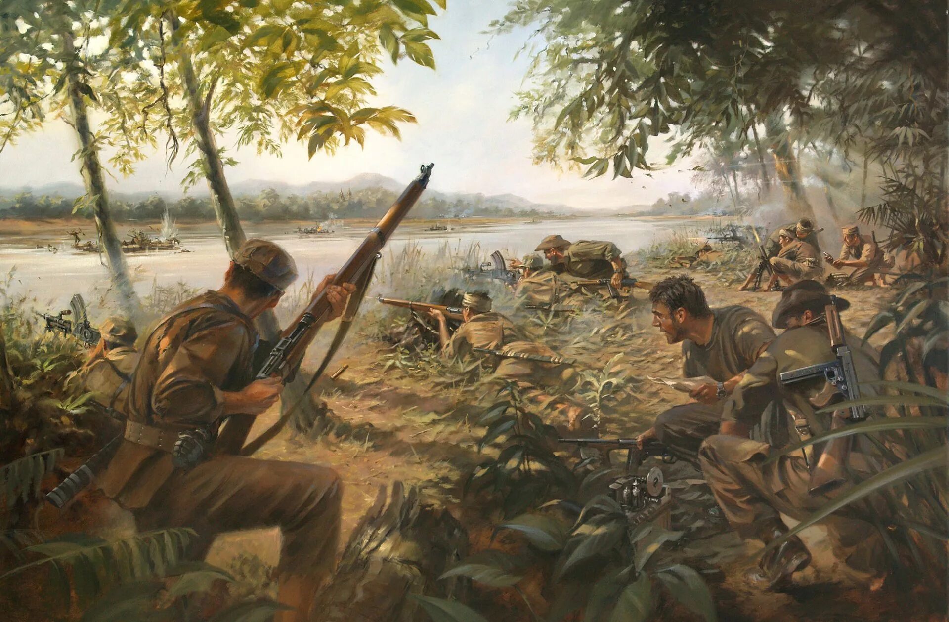 Художник рисующий картины сражений. Стюарт браун художник картины. военные картины. пейзаж войны. вторая мировая война в живописи.