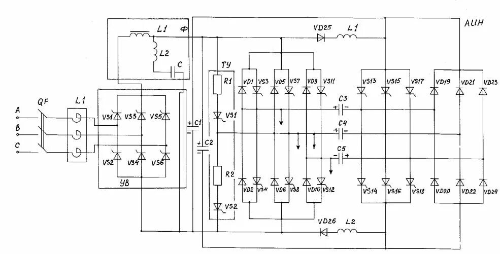 Принципиальная электрическая схема силовой части электропривода. Принципиальная электрическая схема электропривода 2s25058. Схемы электропривода ПЧ-ад. Схема силовой части электропривода 280s4. Схема пч
